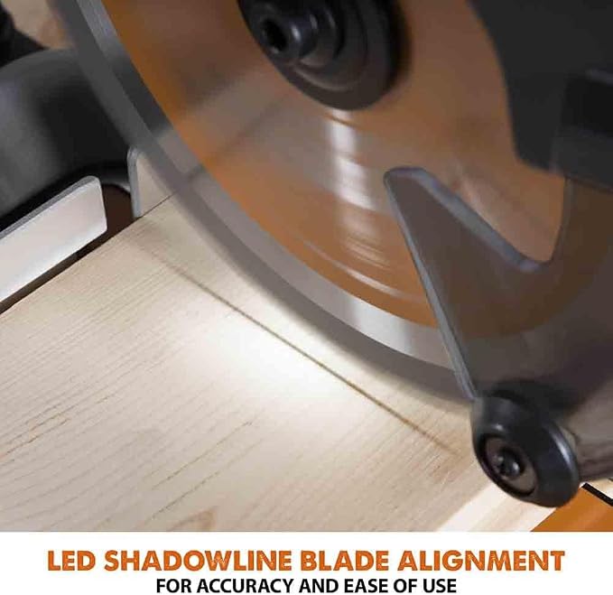 Evolution R185SMS-Li 7-1/4" Cordless Sliding Miter Saw - 20V Li-Ion EXT Battery, 850W Motor, Multi-Material 185MM TCT Blade, 45° Bevel & 50° Miter | Includes Battery & Charger
