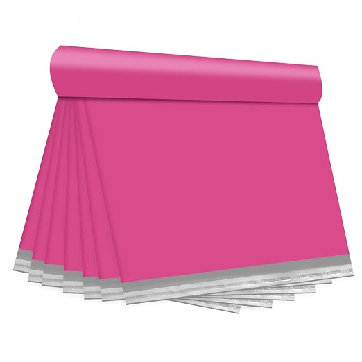 Pink Poly Mailers 24x24 100 Pcs, Cute Waterproof Shipping Bags with Self-Seal Adhesive, Durable Tear-Resistant Shipping Envelopes for Clothing