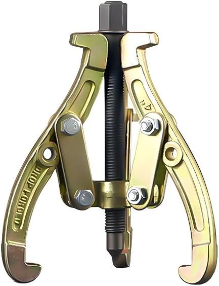 3-Jaw Gear Puller, 2/3-Jaw Puller with Reversible Jaws for Removal of Pulley Flywheel Bearing Puller Tool Separate Lifting Device (4inch)