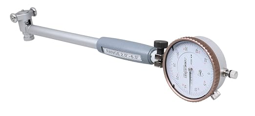 Accusize Industrial Tools 2-6'' by 0.0005'' Dial Bore Gage, Stem Length 6'', Ee20-5006 | 6" Stem Length, Self-Centering, Chrome-Plated Handle, Insulated Grip