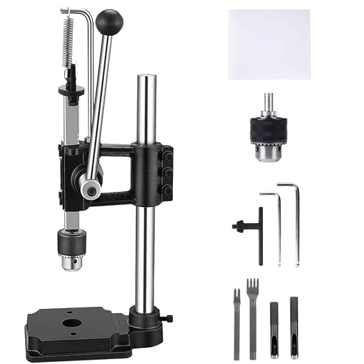 Leather Hole Puncher Hand Punching Machine Manual Press Puncher Punch Tools for DIY Craft, Black
