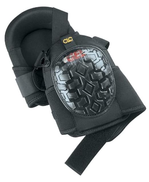Custom LeathercraftG340 Professional Gel Kneepads,Blacks,Large