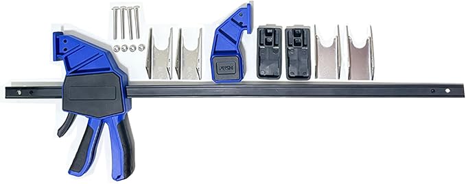 18” Quick Coupler Mate Pipe Clamps Includes 4 Duo-Jaw Sets(2 * 1/2" + 3/4" and 2 * 7/8" + 3/8" Jaw) for Hydraulic Pipe Clamps Quick Coupler Tool Suitable Excavators, Tractors etc.