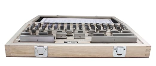 Accusize Steel Gage Block Set, Grade AS-1, 81 Pc, P900-S582 | ASME B89.1.9-2002, Hardened Steel, Corrosion-Resistant, with Certificate of Inspection
