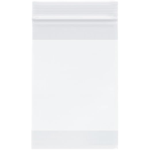 Plymor 4" x 6" (Pack of 200), 4 Mil with White-Block Heavy Duty Zipper Reclosable Plastic Bags