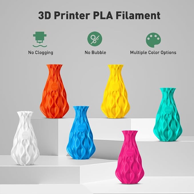 ERYONE PLA Filament 3D Printer Filament Bundle Multicolor 1.75mm +/- 0.03mm, PLA Filament 250g Spool, 8 Rolls, PLA Plus Dopamine Color Series