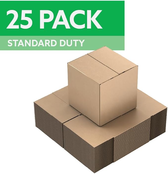 18"x18"x18" Shipping Boxes, Corrugated Cardboard Moving & Packing Boxes for Shipping, Storage and Packaging, Bundle of 25