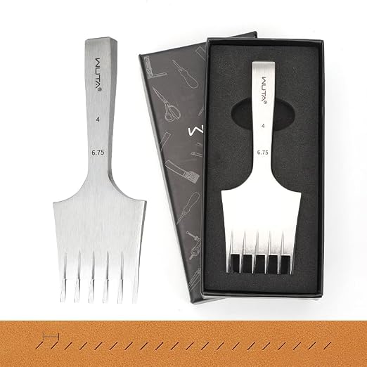 WUTA Leather Chisel All-Polished Die-Steel Puncher French Style Pricking Iron Sharp Leather Punching Tool Kits