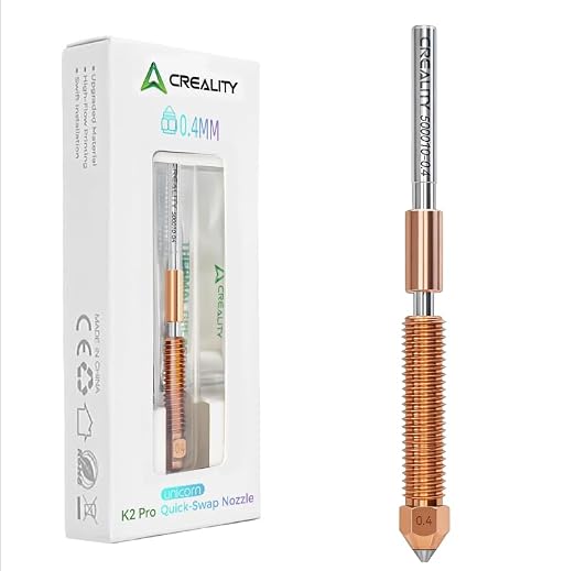 Creality K2 Pro Nozzle 0.4mm, Upgrade K2 Pro Unicorn Quick Swap Nozzle with Titanium Alloy Heat Break, Copper Alloy Hardened Steel, High Flow High Speed Printing for Creality K2 Pro Combo Hotend