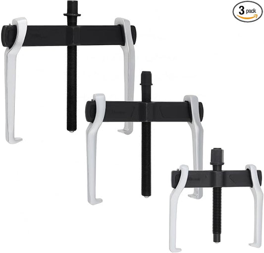 ChgImposs 3pcs 2 Jaw Gear Puller Set (4/6/8 Inch), Adjustable Heavy Duty CR-V Reversible Bearing Pullers Removal Tool for Pulleys Flywheels Bearings Gears, External Internal Pulling