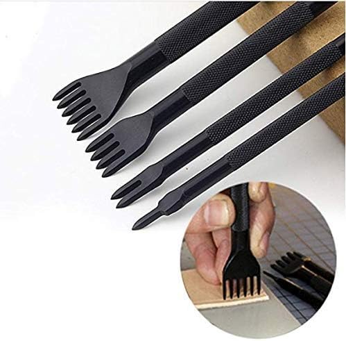 citian Leather Tools Kit Stitching Punch Sewing Carft DIY Tool Carving Craft Saddle Working Groover and 18pcs for Hand Set Prong