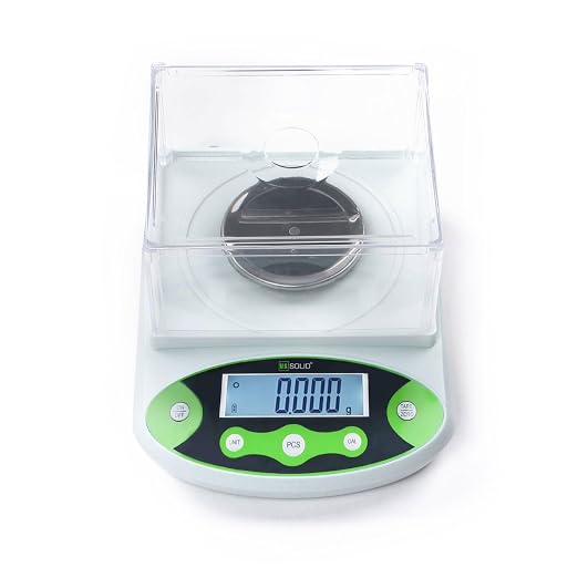 U.S. Solid 500gx0.001g Lab Analytical Balance 1mg Digital Precision Lab Scale Electronic Scientific Weighing Jewelry Scales w/Windshield