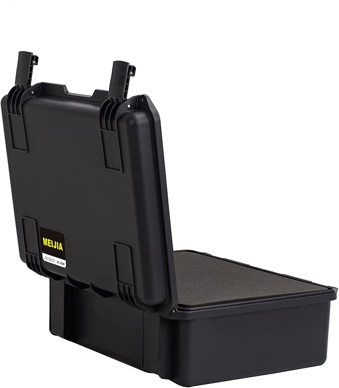 MEIJIA Premium Waterproof Large Hard Camera Case,Hard Protective Case with customizable fit foam,Full Protection with Light&Convenient Design,Elegant Black (21.2"x16.0"x8.3")