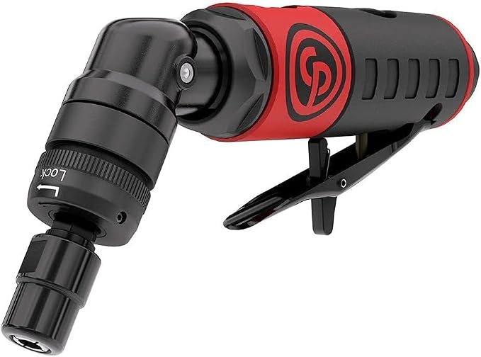 Chicago Pneumatic CP7408 - Air Die Grinder Tool, Welder, Woodworking, Automotive Car Detailing, Stainless Steel Polisher, Heavy Duty, Right Angle Grinder, 1/4 Inch (6 mm), 0.34 HP / 250 W - 23000 RPM
