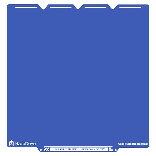 HzdaDeve Cool Plate for Snapmaker U1 Low Temperature Cold Build Plate Double Sided Smooth Board Sheet Bed PEI Heated Bed Spring Steel Flexible Platform for Snapmaker 3D Printer (No Heating/No Glue)