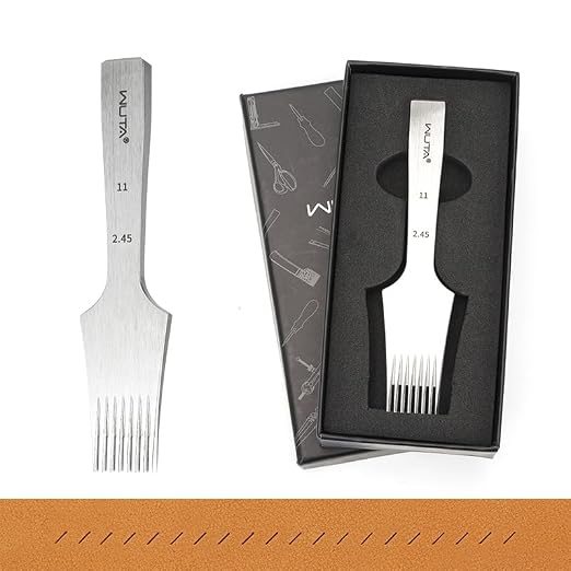 WUTA Leather Chisel All-Polished Die-Steel Puncher French Style Pricking Iron Sharp Leather Punching Tool Kits