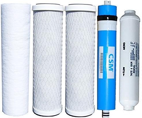 IPW Industries, Inc. - CSM Replacement Filters Set - 50 GPD Membrane for Reverse Osmosis (RO) System and Multi-Stage Superior Water Filtration Setups