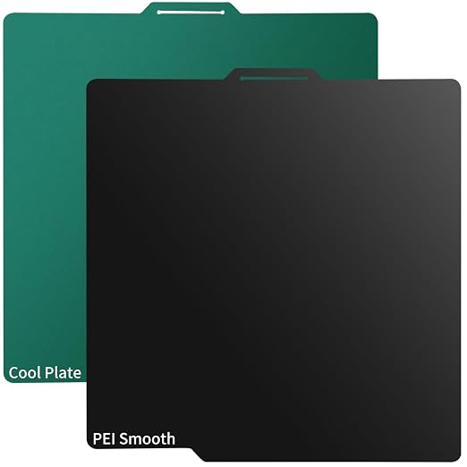 Upgraded Cold Plate & PEI Build Plate for Bambulab X2D/X1E/X1C/P2S/P1S/P1P/A1,257x257mm Double Side Textured Low-Temp Cool Plate +Smooth Import PEI Sheet Spring Steel Removable Printed Platform.