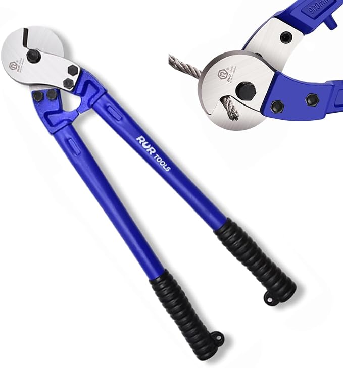 Wire Cutters 18 inch | Wire Rope Cutter Heavy Duty | Industrial-Grade Wire Cutter Pliers, Forged from T8 Alloy Steel, Hardness HRC62, Sharp Cutting. for Stainless Steel Wire, Hard Wire Ropes