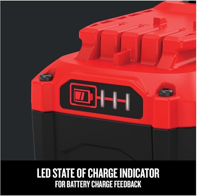 CRAFTSMAN 20V Power Tool Battery 2-Pack, Lithium-ion with Charger (CMCB204-2CK)