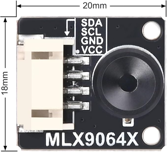 MLX90640-D110 Thermal Imaging Camera, 32x24 IR Array | I2C Interface, Raspberry Pi/Arduino/STM32 Compatible, -40°C to 300°C Range, 110° FOV