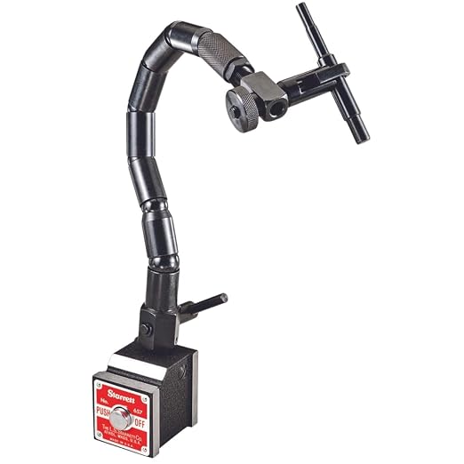 Starrett Magnetic Indicator Holder with 15" Flexible Arm - 3/8" Stem Diameter, 100 lbs Holding Power, Precision Measurement Tool - 657T