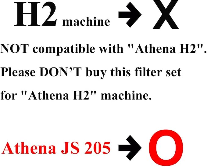 IonHiTech Replacement Filter Set Compatible with Jupiter Ionways ATHENA JS205 Water Ionizer (NOT Compatible with H2 Model)