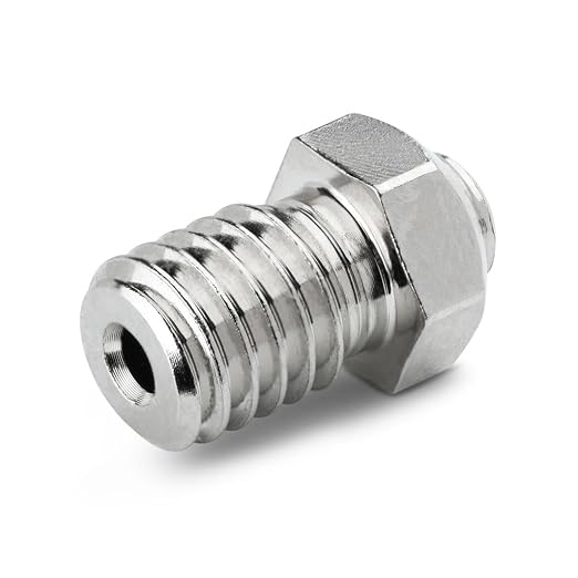 Tungsten Carbide Nozzle 0.6mm for E3D V6 Hotend, Prusa i3 MK3S / MINI, Anycubic i3 Mega/Kobra/Kobra Neo, High Thermal Conductivity Abrasion Resistance, Nickel Plated Copper