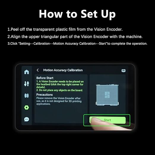for Bambu lab H2D H2S H2C Vision Encoder Bambu Lab H2C Build Plate 3D Printer 50μm Motion Accuracy Advanced Calibration Tool H2d Plate Bambu 3D Printer Acessories