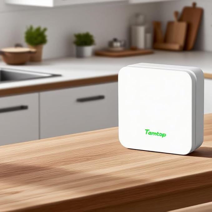 Temtop P2 Air Quality Monitor - CO2, PM2.5, PM10 Detector with Real-Time AQI, Temperature & Humidity Sensor, Bluetooth App for Home, Office, Car & Travel Use