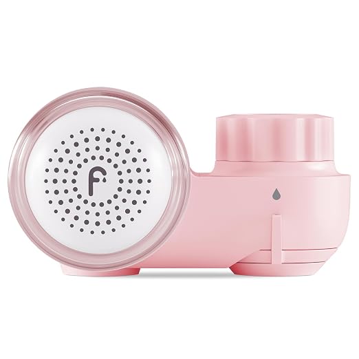 Filterbaby Skincare Filter 2.0, Bathroom Sink Filter Faucet for Skin Care | 99.9% Chlorine Removal – 0.000001 mm Carbon Fiber, Clinically Tested, Skin Hydration in 2 Weeks (Light Pink)
