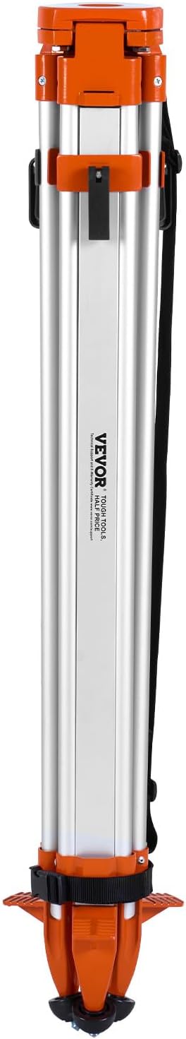 VEVOR Laser Level Tripod Stand, 5/8"-11 Thread Mount, 16.53-65.55 inch Height Adjustment Heavy Duty Survey Tripod for Construction Laser Level Scanner, Retractable Legs Non-Skid Feet Professional