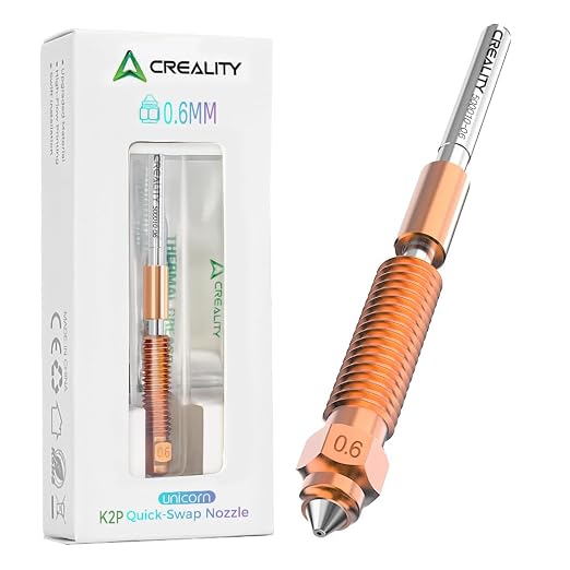 Creality K2 Plus/Hi Combo Nozzle 0.6mm, Original Unicorn K2 Plus Hotend Nozzle, Extruder Replacement Nozzle Kit with Titanium Alloy, Copper Alloy and Hardened Steel Nozzle for Creality K2/ K2 Pro