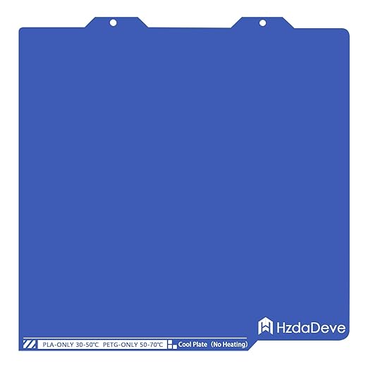 HzdaDeve Upgraded Cool Plate for A1 Mini Low Temperature Cold Build Plate 183.5X183.5MM Double Sided Smooth Board Sheet Bed PEI Platform for Bambu Lab 3D Printer (No Heating/No Glue)