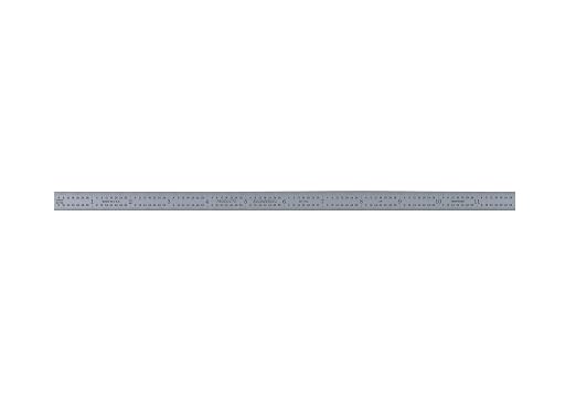PEC Tools Steel Rule, 12 Inch, Flexible, 4R (1/8",1/16",1/32",1/64") Satin Chrome Finish, Made in USA