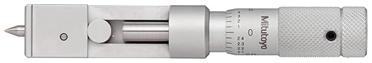 Mitutoyo 147-106 Can Seam Micrometer, 0-0.5" Range, 0.001" Graduation, ±0.00012" Accuracy, Ratchet Stop, Vernier Scale, Satin-Chrome Finish, Tool-Steel Construction, Seam Measurement for Aluminum Cans | Tool-Steel Construction, 0.001" Graduation, 0.000...