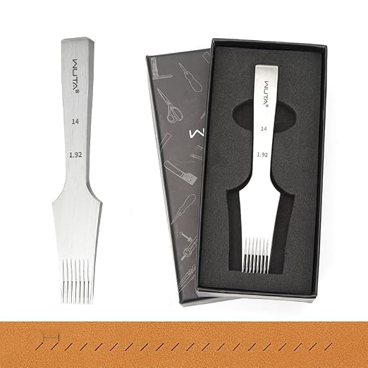 WUTA Leather Chisel All-Polished Die-Steel Puncher French Style Pricking Iron Sharp Leather Punching Tool Kits