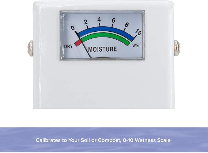 Reotemp 15 Inch Garden and Compost Moisture Meter, Garden Tool Ideal for Soil, Plant, Farm and Lawn Moisture Testing