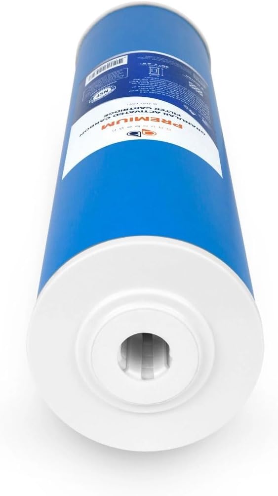 Aquaboon 5 Micron 20 x 4.5 Whole House Water Filter Replacement Cartridge Grabular Activated Carbon (GAG) for 1-Stage Water Filtration System 6 Pack