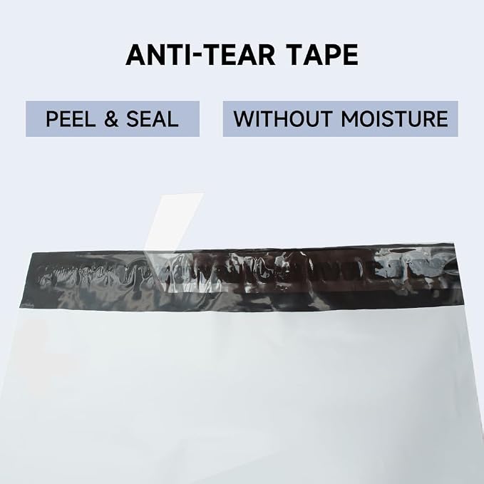 Poly Mailers Shipping Bags with Strong Adhesive, Waterproof Mailing Bags for Clothing, T-Shirts, and Small Business Shipping
