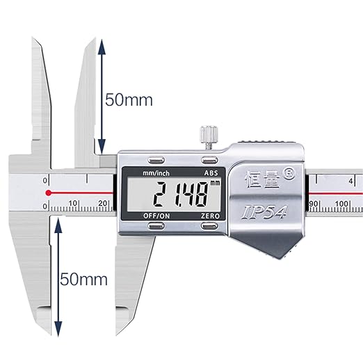 Long Upper Jaw Digital Caliper, Electronic Caliper Measuring Tool with Long Upper Jaw for Measuring Diameter of Deep Holes, 0-8"/200mm Measuring Range, 0.0005"/0.01mm Resolution (8 Inch)