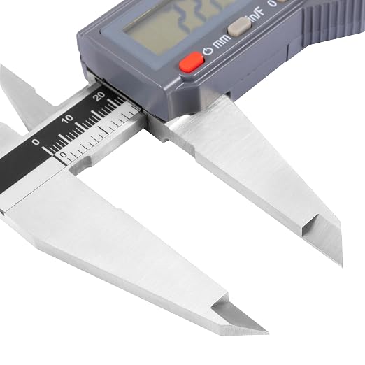 PEC Tools 12" / 300mm Digital Caliper, IP54 Electronic Caliper, ±0.03mm/0.00015" Accuracy, Carbide-Tipped Faces, DIN 862 Certified Tool for OD/ID/Step/Depth Measuring