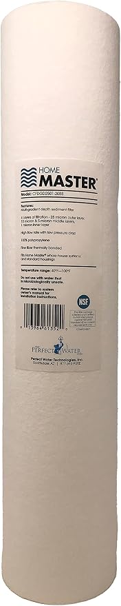 Home Master Whole House 4-Layer Sediment 25 Down to 1 Micron, Radial Flow GAC Carbon, 2 orings & Grease, 20gpm, Replacement Filter Set CsetBB2SmgC 20x4.5