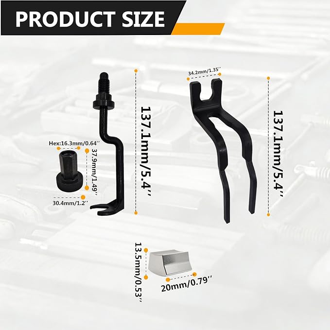 Engine Timing Chain Kit Combo Set, Including Camshaft Tool, Valve Spring Compressor, Valve Cam Phaser Lock Out Kit, Timing Belt Tools Compatible with Ford 4.6L 5.4L 6.8L 3V Engines