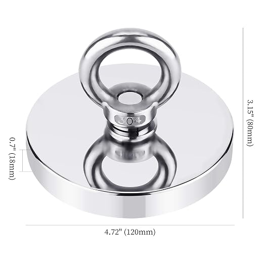FINDMAG Magnet Fishing Kit with Case, 1500 LBS Pulling Force Super Strong Magnets, Premium Fishing Magnets Kit for Heavy Duty Use, Magnet Tool Pickup -4.72inch Diameter