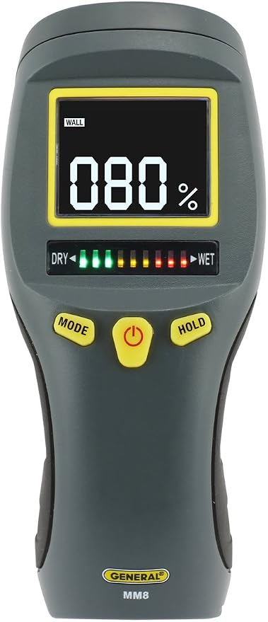 General Tools LCD Moisture Meter #MM8 - Leak and Humidity Detector + Etekcity Infrared Thermometer Temperature Gun 1080