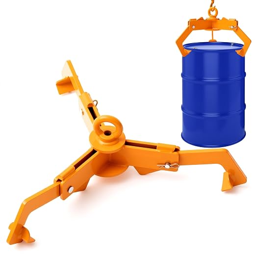 1pcs Open & Closed Head Drum Lifter 1600 lb Capacity, Lifter for 30-55 Gallon Barrel Steel Plastic Drums