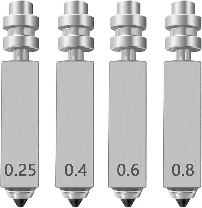 4PK 0.25/0.4/0.6/0.8mm Hardened Steel Nozzle for Anycubic Kobra X/Kobra 4 | All-in-One Leak-Free Kit, Precision Accuracy, Quick Swap Plug-and-Play, 32mm³/s High Flow, High-Speed Extrusion for KX/K4