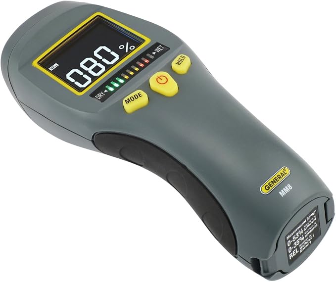 General Tools LCD Moisture Meter #MM8 - Leak and Humidity Detector + Etekcity Infrared Thermometer Temperature Gun 1080