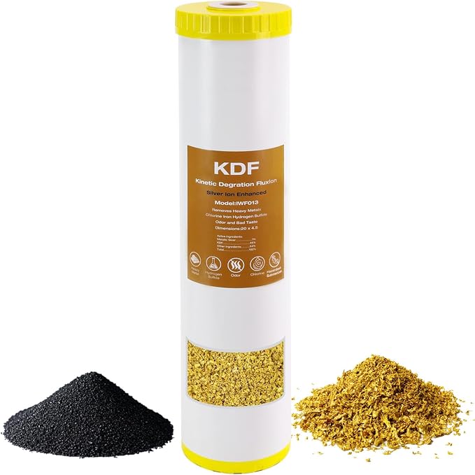 H&G Lifestyles KDF Water Filter Cartridge,Replacement for 20 x 4.5 Filter | Whole House Water Filter System, Remove Chlorine Heavy Metal,Improve Water Taste,Compatible with 20 Inches Filter Housing